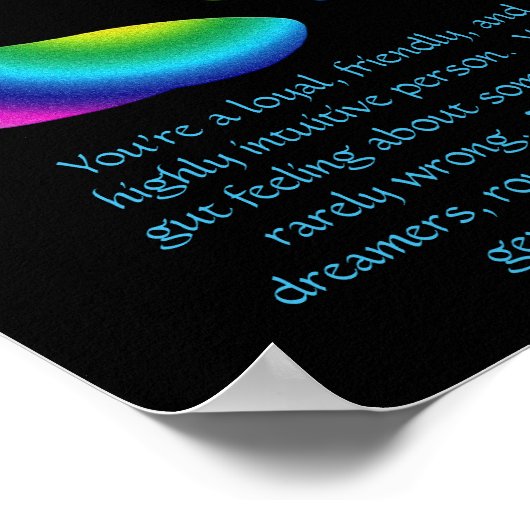 Pisces Zodiac Fish Astrology Sign ポスター (角)