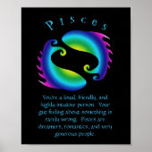 Pisces Zodiac Fish Astrology Sign ポスター (正面)