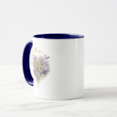 Pisces Zodiac Floral Heart Mug – Elegant Astrology マグカップ (正面左)