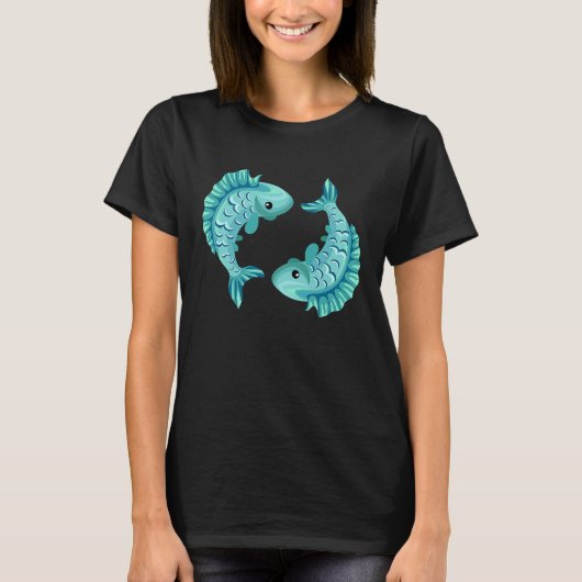 Pisces Zodiac Horoscope Astrology Astronomy Women  Tシャツ (正面)