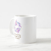 Pisces Zodiac Mug – Powered by Dreams and Espresso コーヒーマグカップ (正面左)