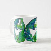 Pisces Zodiac Sign コーヒーマグカップ (正面左)