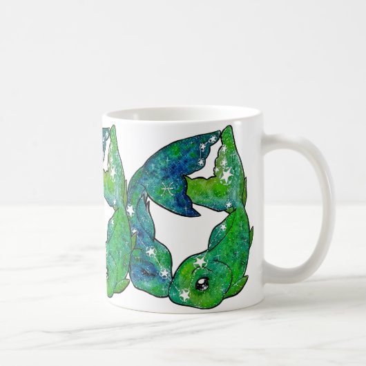 Pisces Zodiac Sign コーヒーマグカップ (右)