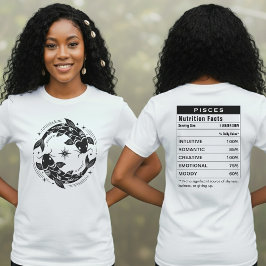 Pisces Zodiac Sign Astrology Nutrition Facts Tシャツ