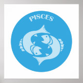 Pisces, Zodiac Sign, Horoscope, Astrology ポスター (正面)