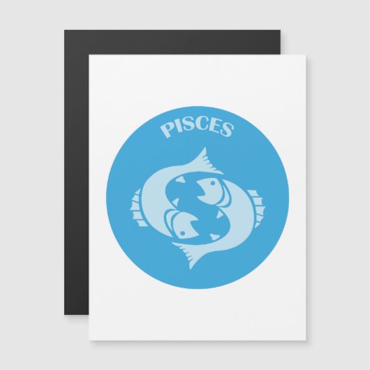 Pisces, Zodiac Sign, Horoscope, Astrology マグネット招待状 (正面/裏面)