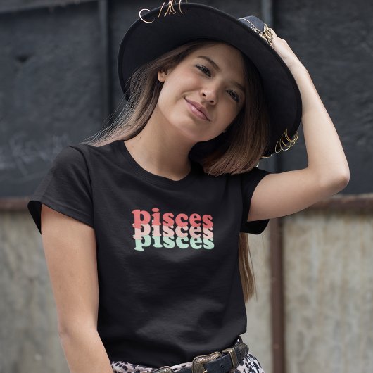 Pisces Zodiac Sign | Light Green Power Color Tシャツ