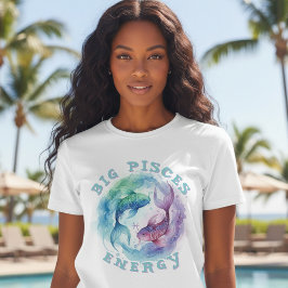 Pisces Zodiac Sign Watercolor Fish Astrology Tシャツ