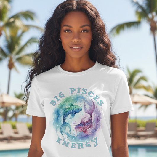 Pisces Zodiac Sign Watercolor Fish Astrology Tシャツ