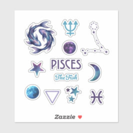 Pisces Zodiac Sticker Collection シール
