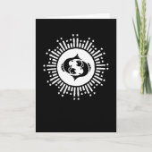 Pisces Zodiac Symbol with Celestial Starburst  カード (正面)