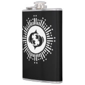 Pisces Zodiac Symbol with Celestial Starburst  フラスク (左)