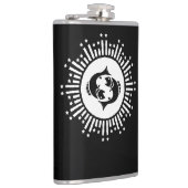 Pisces Zodiac Symbol with Celestial Starburst  フラスク (右)