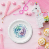 Pisces Zodiac Watercolor Fish Astrology Birthday ペーパープレート (パーティー)