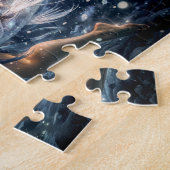 Pisces Zodiac with Woman Surrounded by Two Glowing ジグソーパズル (側面)