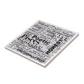 Pisces Zodiac Word Cloud Inspirational Photo Tile タイル (側面)