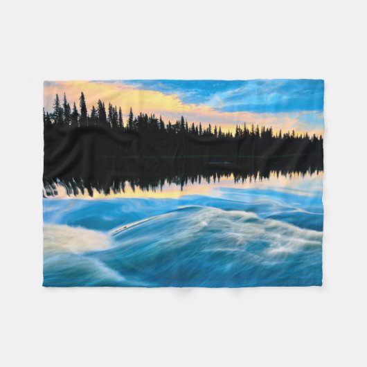 Pisew Falls Provincial Park | Canada フリースブランケット (正面(横))