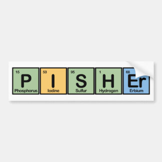 Pisherは要素の作りました バンパーステッカー