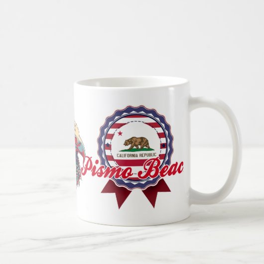 Pismoのビーチ、カリフォルニア コーヒーマグカップ (右)