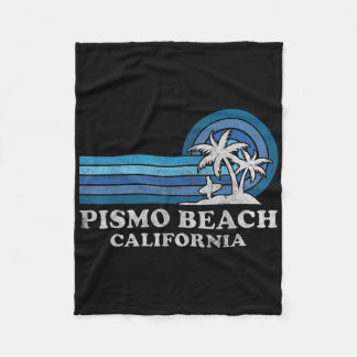 Pismo Beach California Family Summer Vacation Vint フリースブランケット