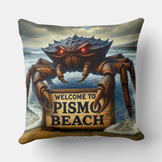 PISMO BEACH - "CLAWS OF THE COAST."   クッション (裏面)