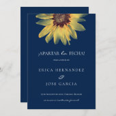 Piso rustico de girasol日付カードを保存 セーブザデート (正面/裏面)