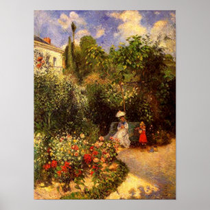 Pissarroの"Pontoise" -ポスターの庭 ポスター