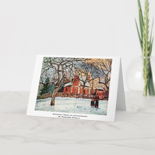 Pissarroカミーユ著Louveciennesのクリの木 カード (正面)