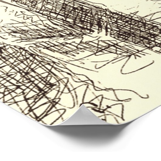 Pissarro – 捨てられた女性の自殺 ポスター (角)