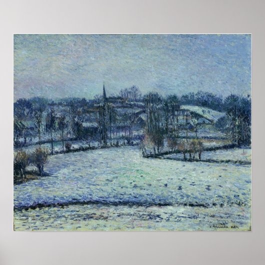 Pissarro - Snow Scene At Eragny (Bazincourt) ポスター (正面)