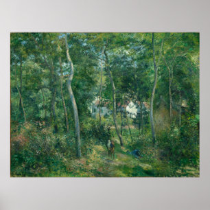 Pissarro's Edge of the Woods Near L'Hermitage ポスター
