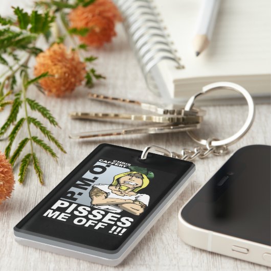 Pisses Me Off Acrylic Keychain - one image キーホルダー (正面右)