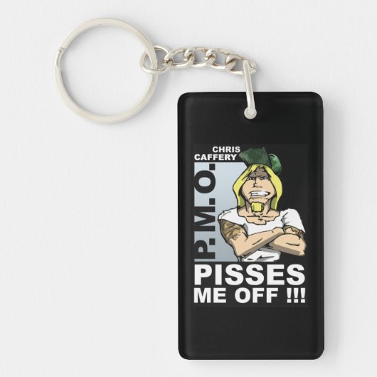 Pisses Me Off Acrylic Keychain - one image キーホルダー (正面)