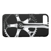 Pistaの自転車Crankset -黒の白 Case-Mate iPhoneケース (裏面(横))