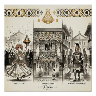 Pista — Sinulog · Pahiyas · Moriones ポスター