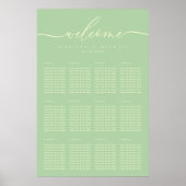 Pistachio & Cream Party Celebration Seat Welcome ポスター (正面)