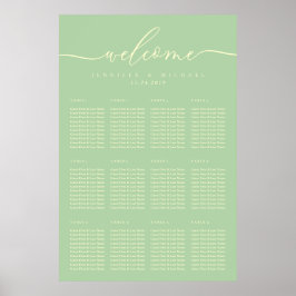 Pistachio & Cream Party Celebration Seat Welcome ポスター