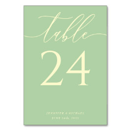Pistachio & Cream Simple Elegant Seating テーブルナンバー