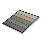 Pistachio Nut Shell Green Peach Purple Stripes タイル (側面)