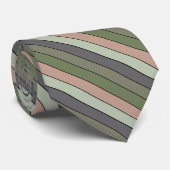 Pistachio Nut Shell Green Peach Purple Stripes  ネクタイ (ロール)