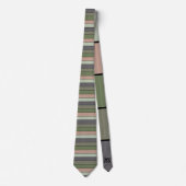 Pistachio Nut Shell Green Peach Purple Stripes  ネクタイ (正面)