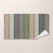 Pistachio Nut Shell Green Peach Purple Stripes  バスタオルセット (ハンドタオル)