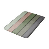 Pistachio Nut Shell Green Peach Purple Stripes  バスマット (アングル)