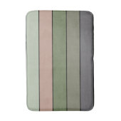 Pistachio Nut Shell Green Peach Purple Stripes  バスマット (正面縦)