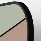 Pistachio Nut Shell Green Peach Purple Stripes ピックルボールラケット (左詳細)