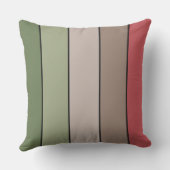 Pistachio Nut Shell Green Red Brown Stripes アウトドアクッション (裏面)