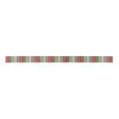 Pistachio Nut Shell Green Red Brown Stripes  サテンリボン (正面)