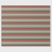 Pistachio Nut Shell Green Red Brown Stripes  ラッピングペーパー (フラット)
