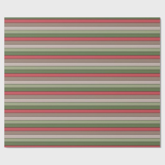 Pistachio Nut Shell Green Red Brown Stripes  ラッピングペーパー (フラット)