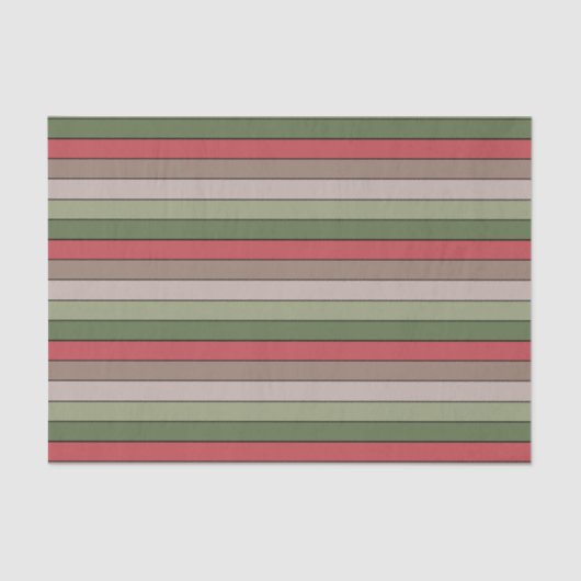 Pistachio Nut Shell Green Red Brown Stripes  薄葉紙 (正面)
